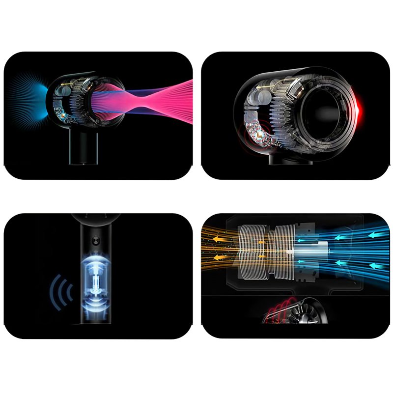 Secador Iónico Profesional + Accesorios Intercambiables